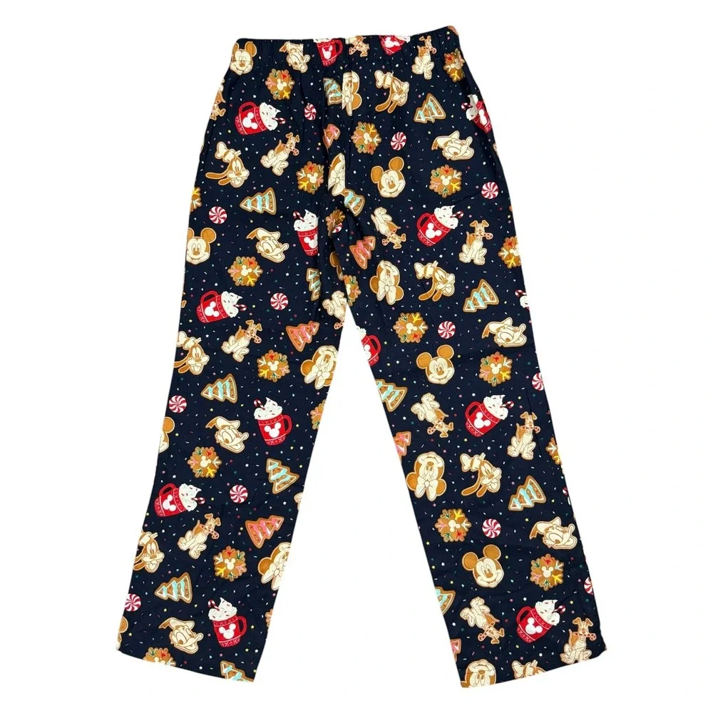 Old Navy x Disney Mickey Mouse Christmas Gingerbread Pajamas Pants SZ Small NWT